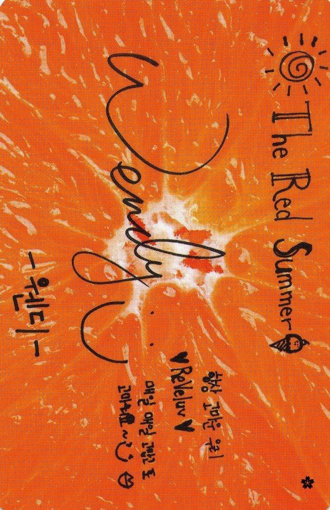 Wendy Red Velvet photocard back side - Random Cards