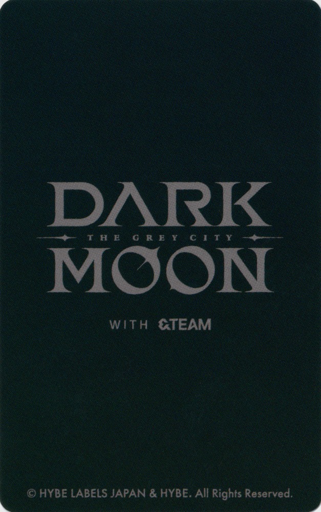 Taki &TEAM photocard back side - Admission Benefit
