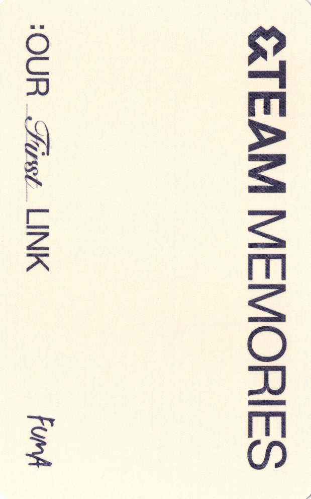 Fuma &TEAM photocard back side - Photocard Set