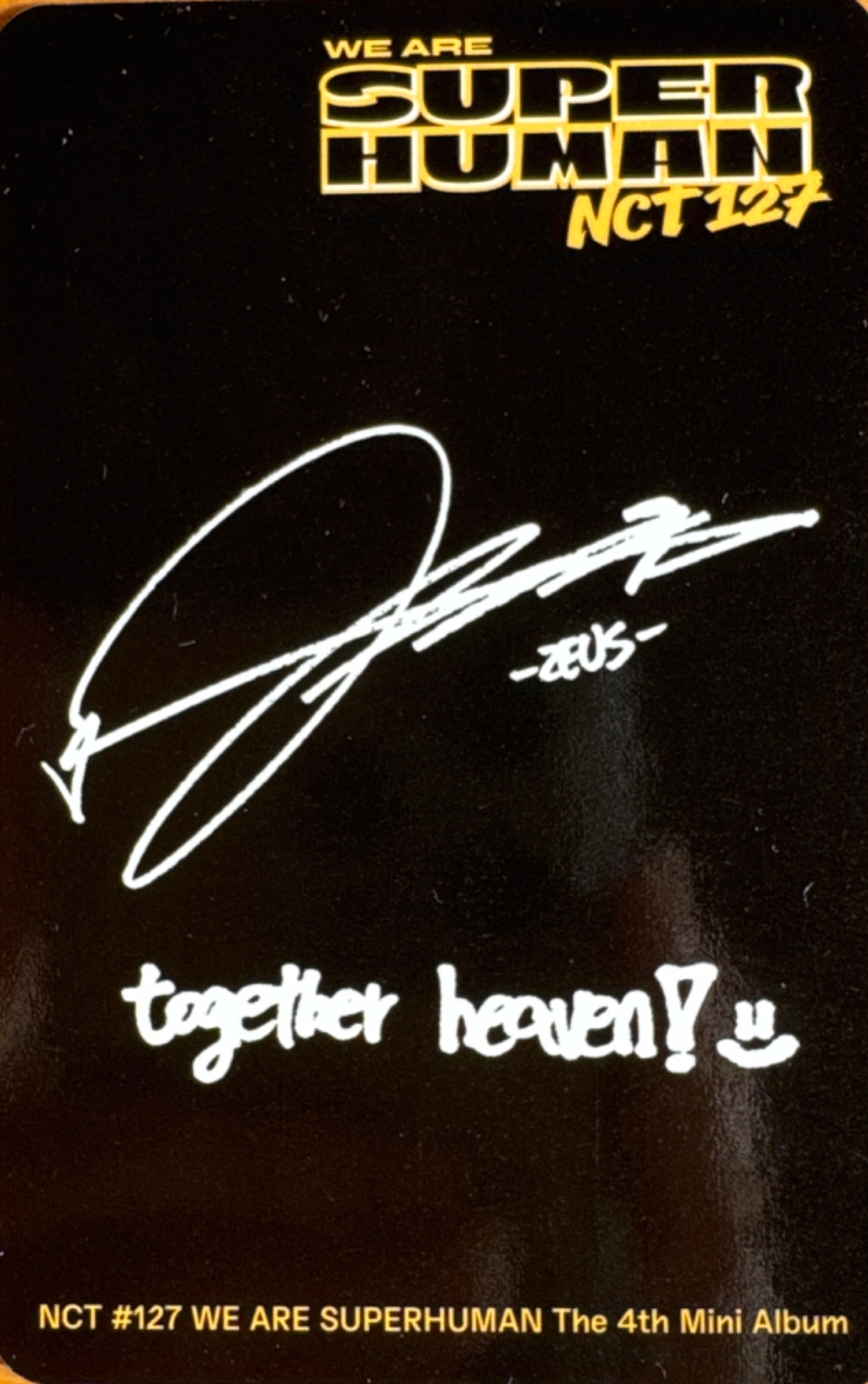 Jungwoo NCT 127 photocard back side - Photocards