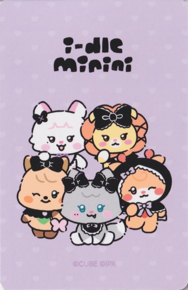 Minnie I-DLE photocard back side - 5500¥ Purchase Benefit