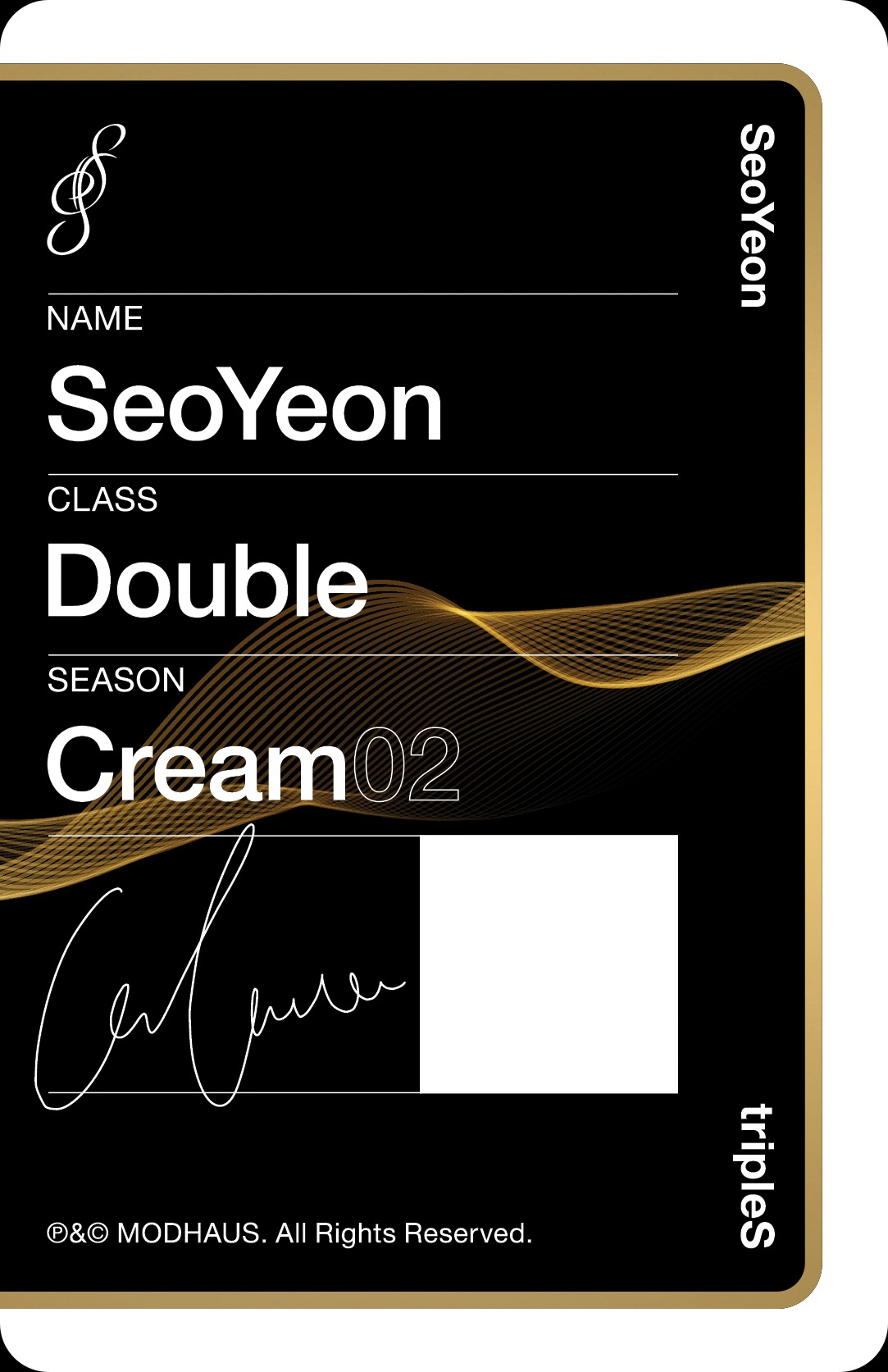 Seoyeon tripleS photocard back side - Double Class Objekt