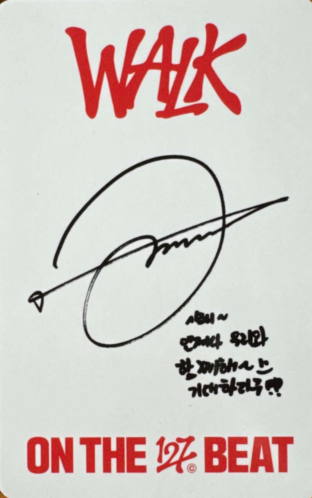 Jungwoo NCT 127 photocard back side - Photocards