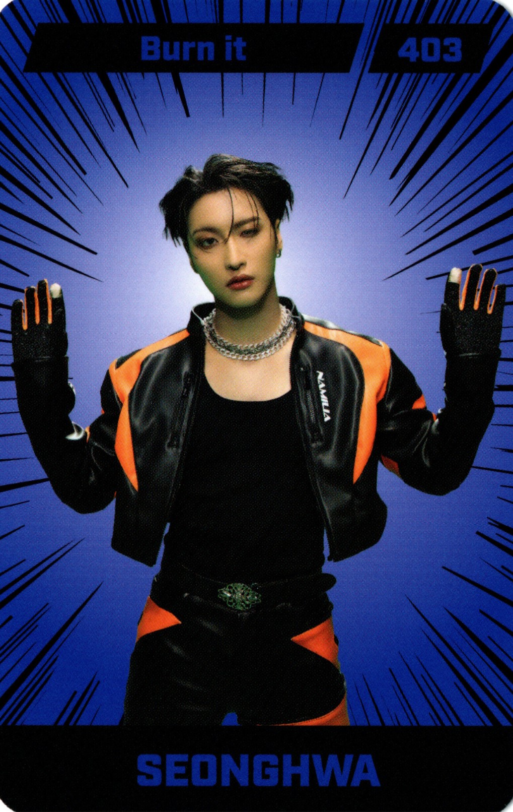 Seonghwa ATEEZ photocard back side - Image Card (Seonghwa ver.)