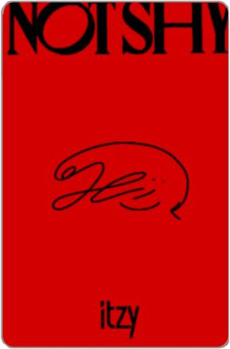 Yeji ITZY photocard back side - Photocards