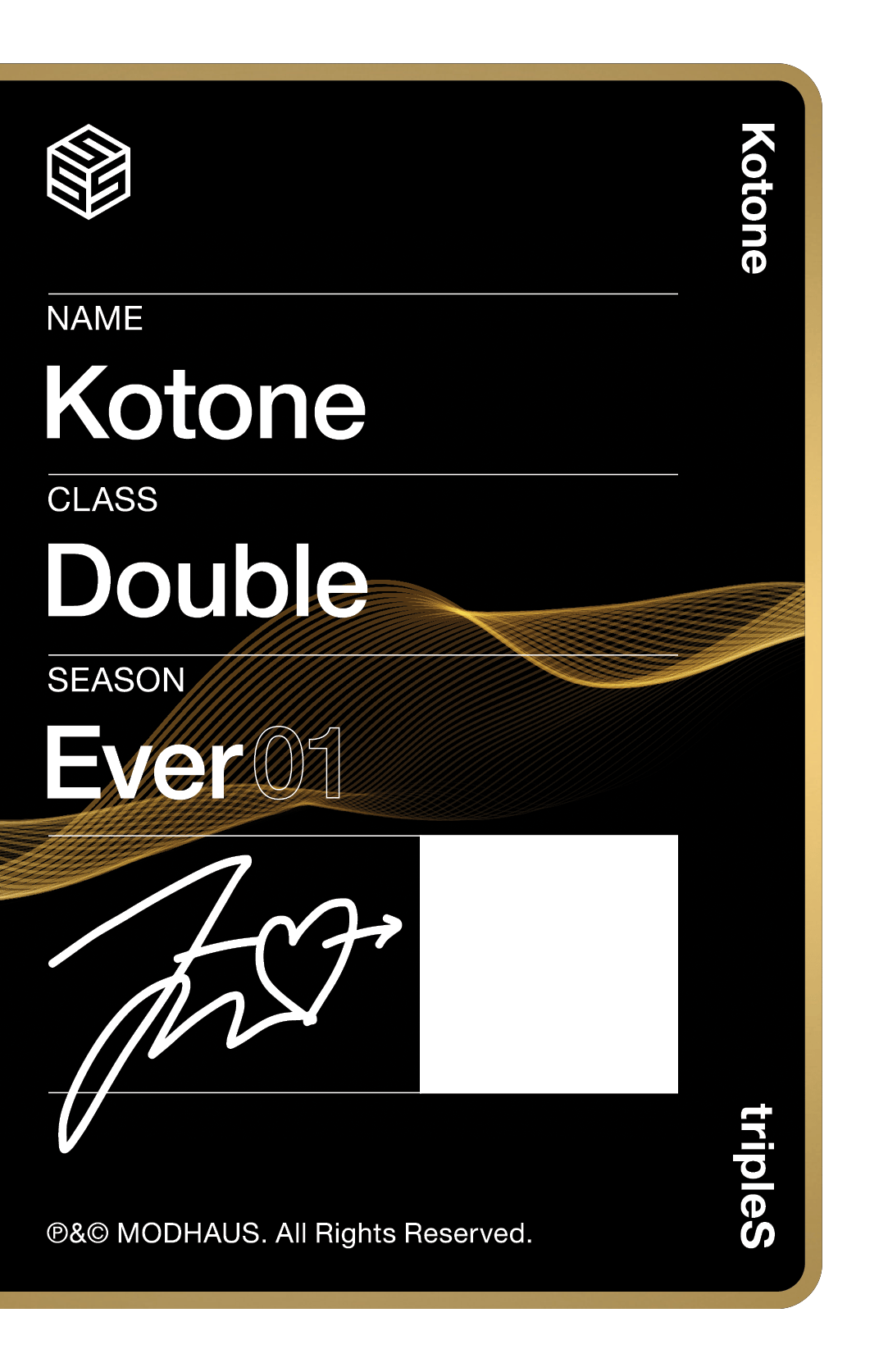 Kotone tripleS photocard back side - Photocard (Ver 3)