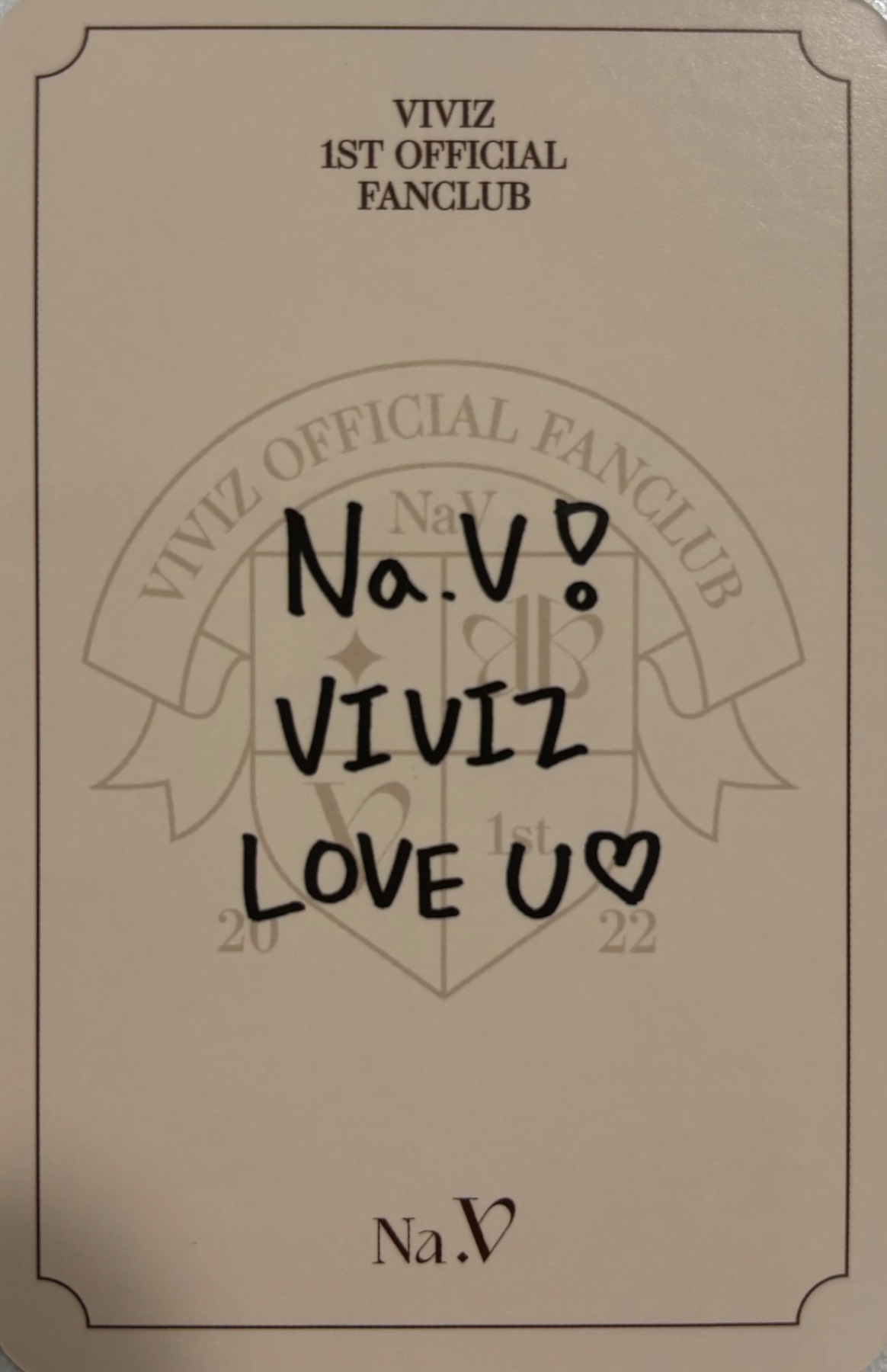 Eunha VIVIZ photocard back side - Photocard