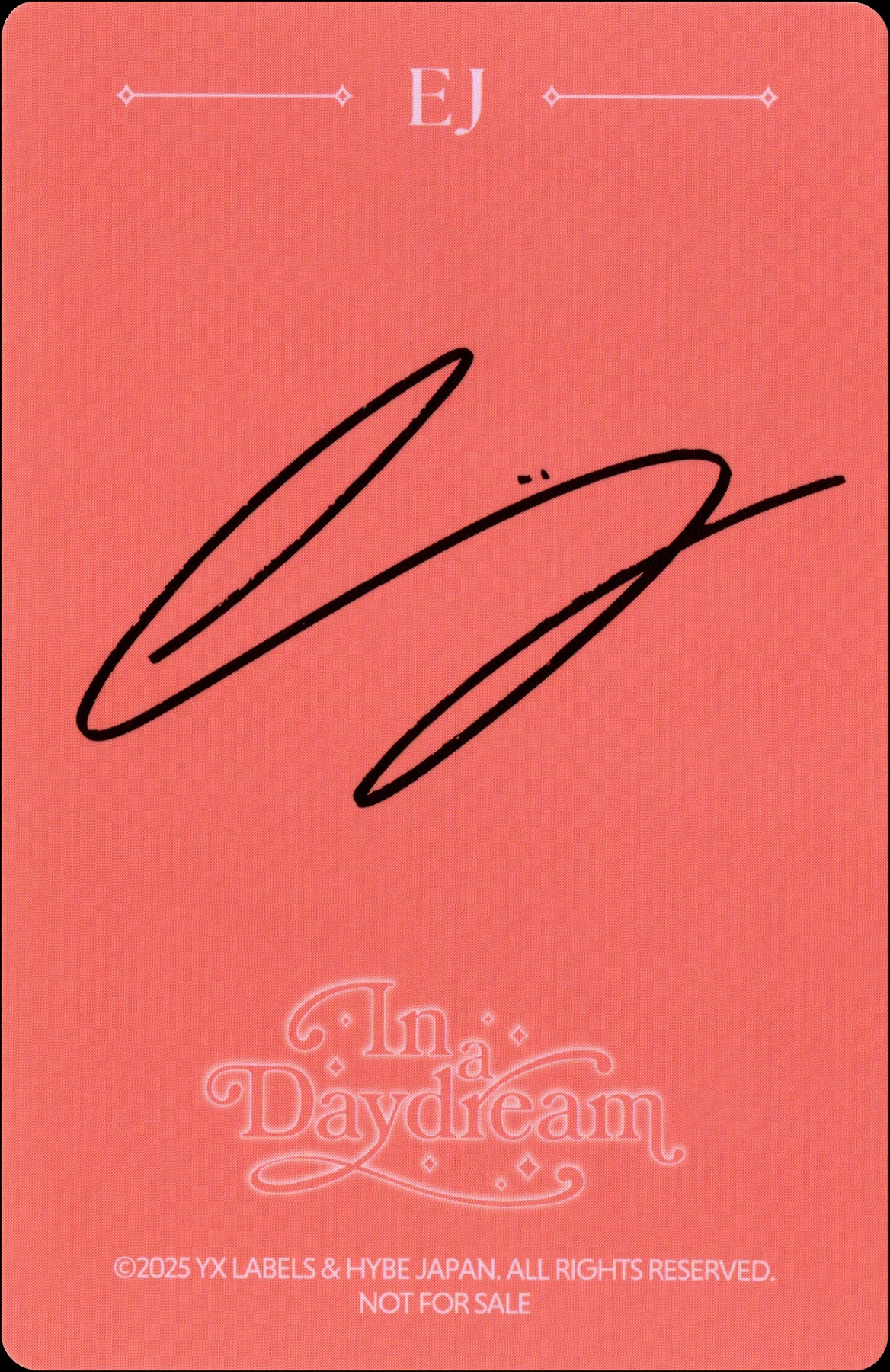 EJ &TEAM photocard back side - Photocards