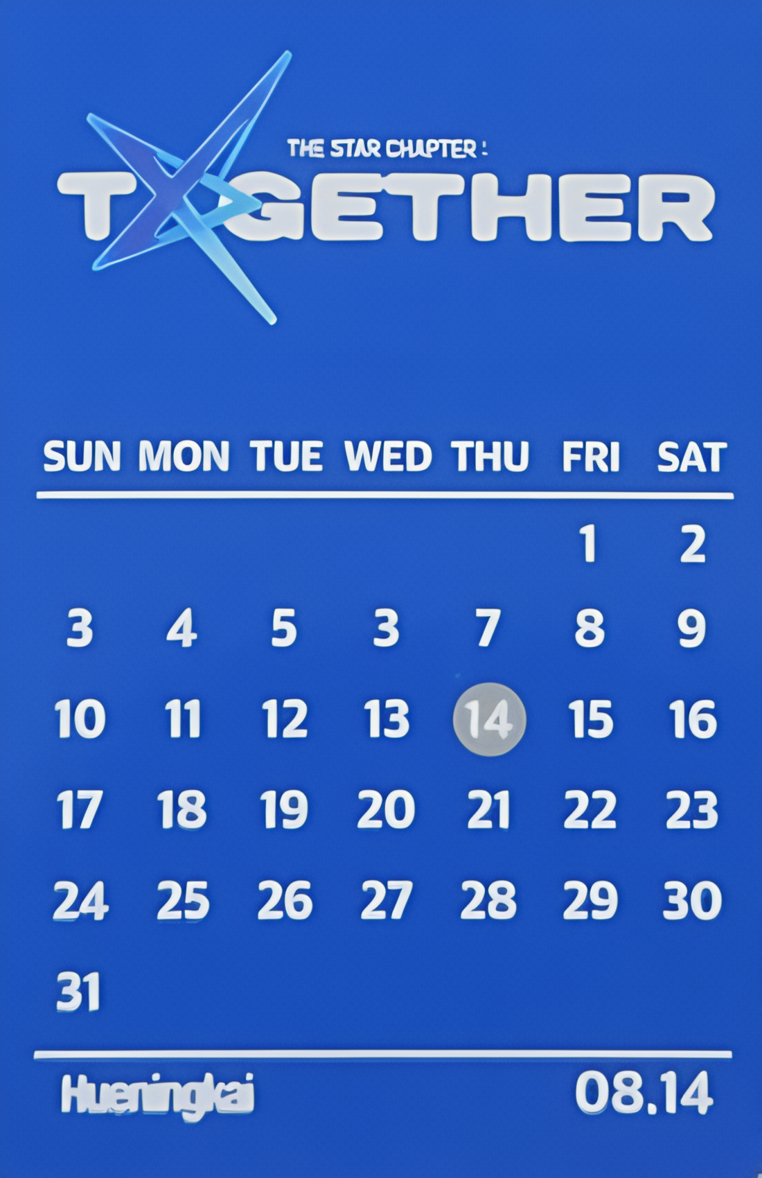 Hueningkai TXT photocard back side - Standard Ver. - Preorder