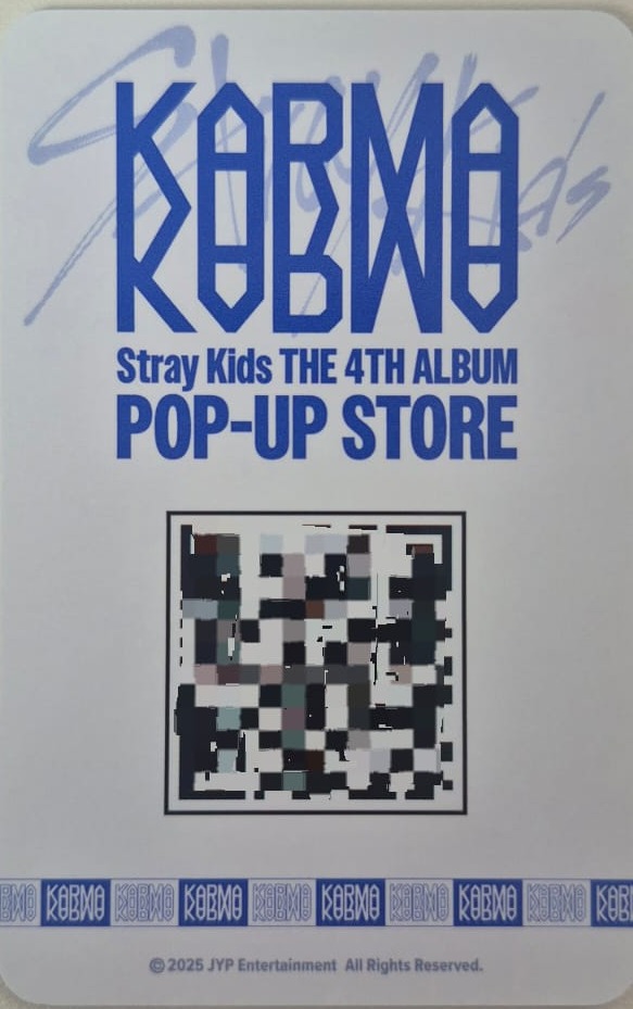 Felix Stray Kids photocard back side - Stamp Event
