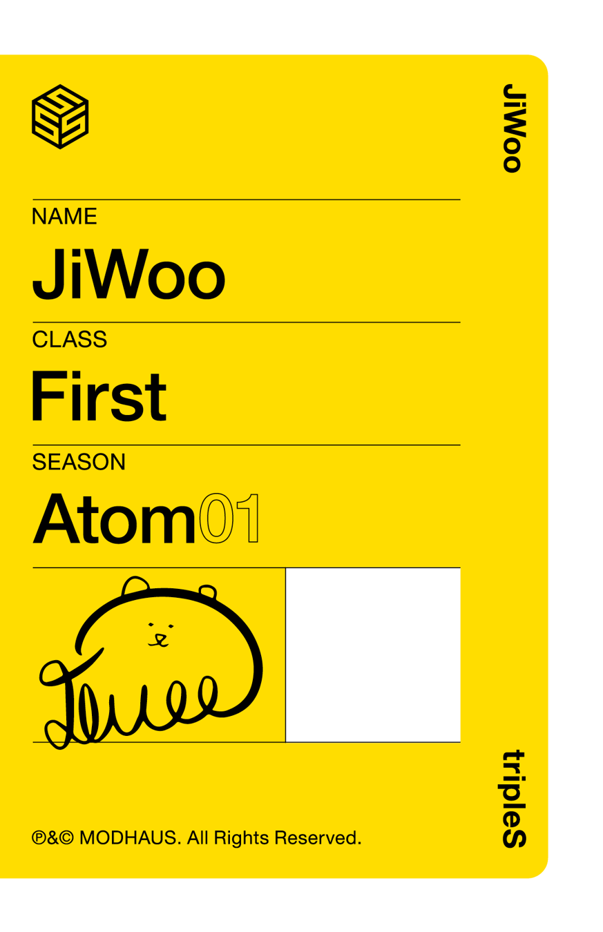 Jiwoo tripleS photocard back side - Objekt - 2nd Edition