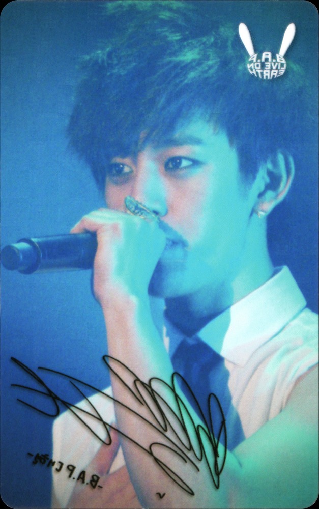 Daehyun B.A.P photocard back side - Japan Press Clear Card Set