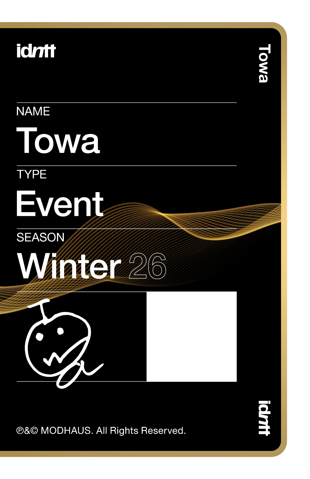 Towa idntt photocard back side - Event Objekt