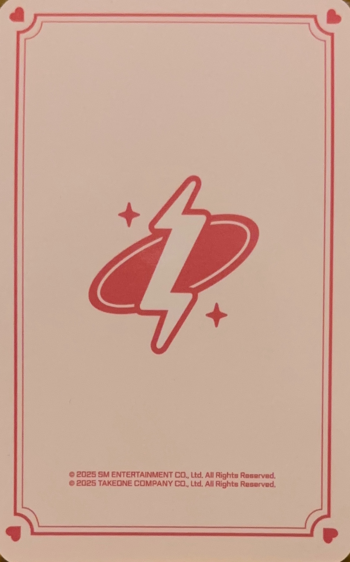 Ryo NCT photocard back side - Cupid ver. Set