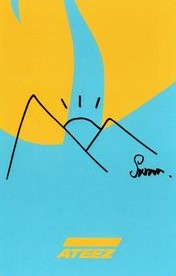 San ATEEZ photocard back side - Photocard