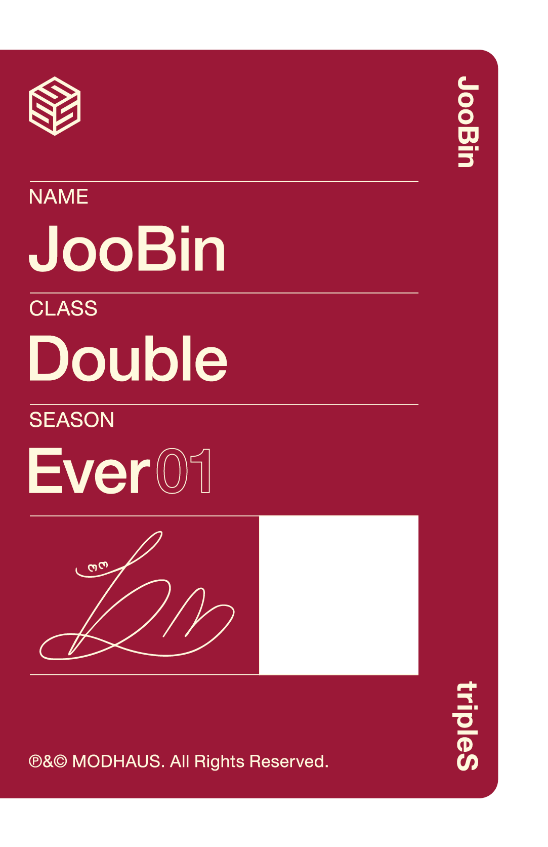 Joobin tripleS photocard back side - Double Class Objekt