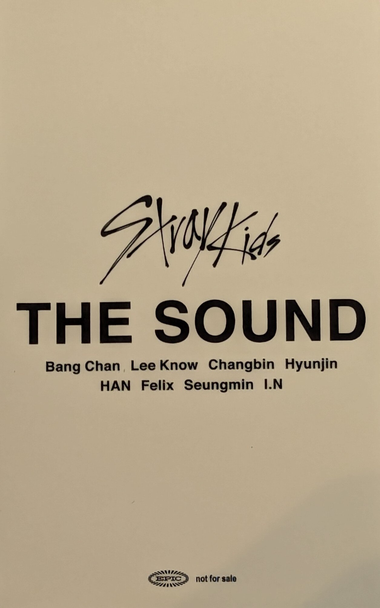 Han Stray Kids photocard back side - Yokohama