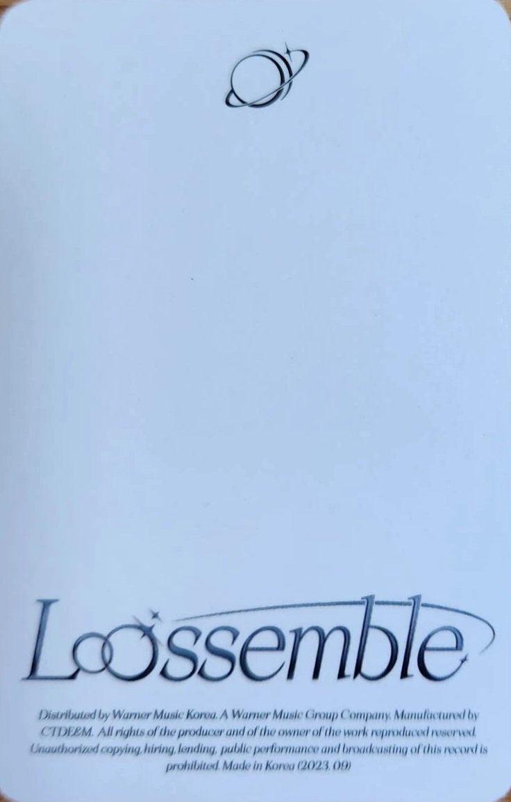 Vivi Loossemble photocard back side - Photocard