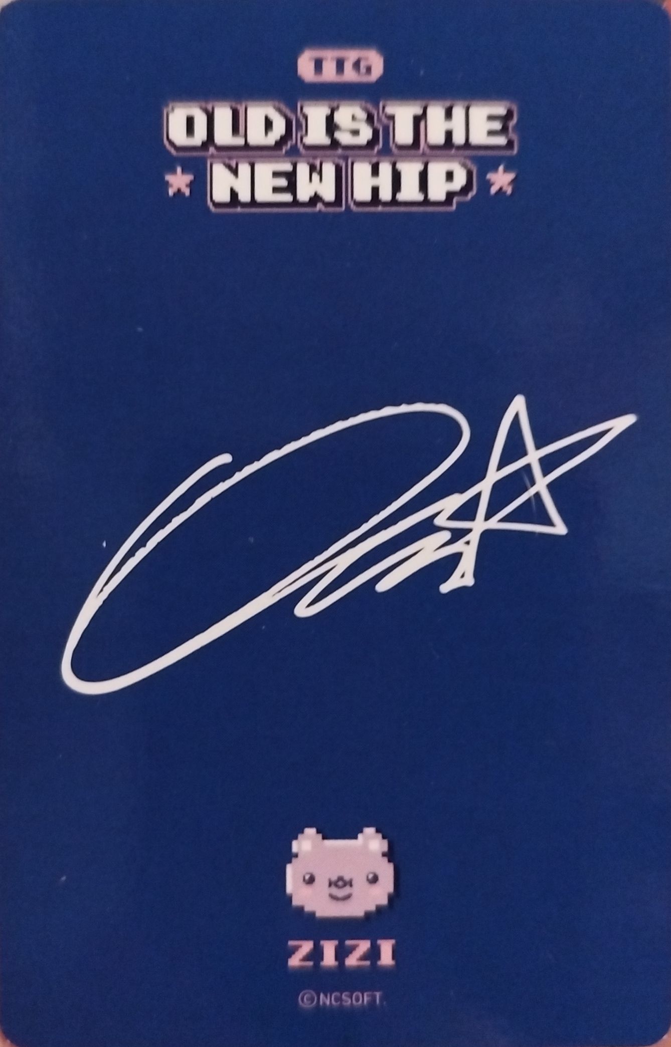 Hyungwon MONSTA X photocard back side - Old is the new hip ver.
