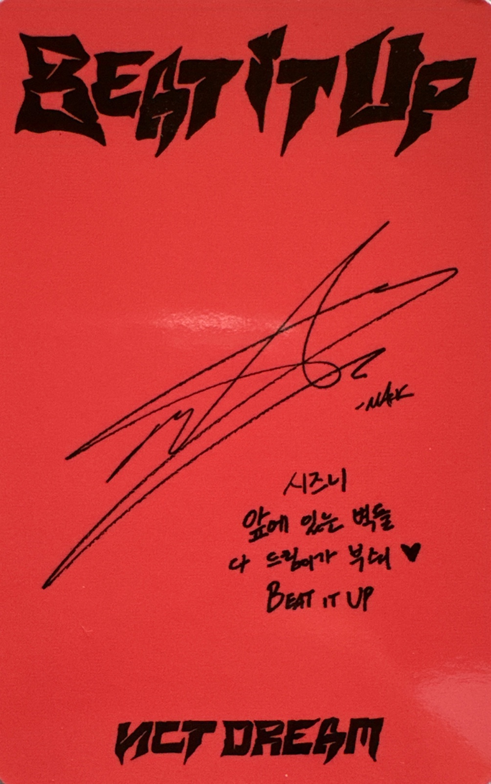 Mark NCT DREAM photocard back side - Photocards