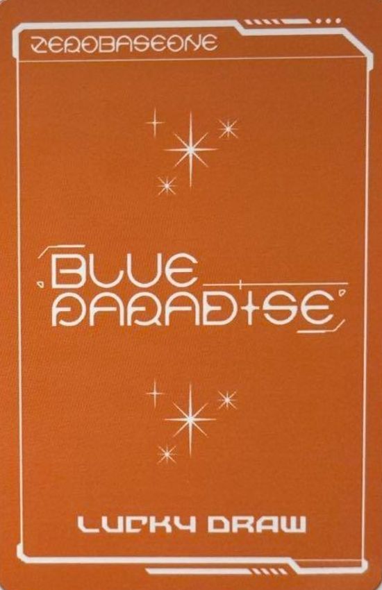 Hanbin ZEROBASEONE photocard back side - Photobook Ver. LD