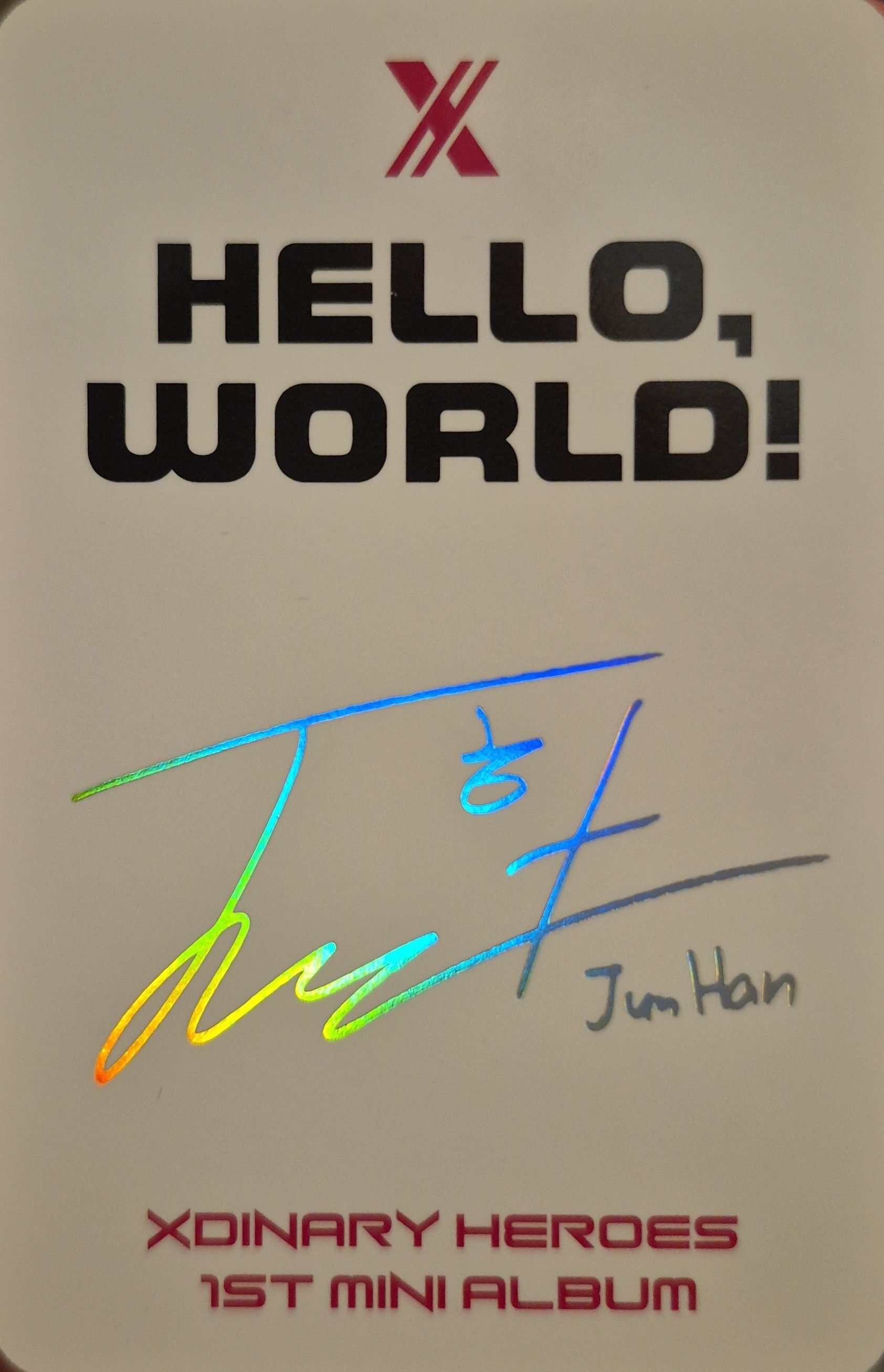 Junhan Xdinary Heroes photocard back side - Photocard