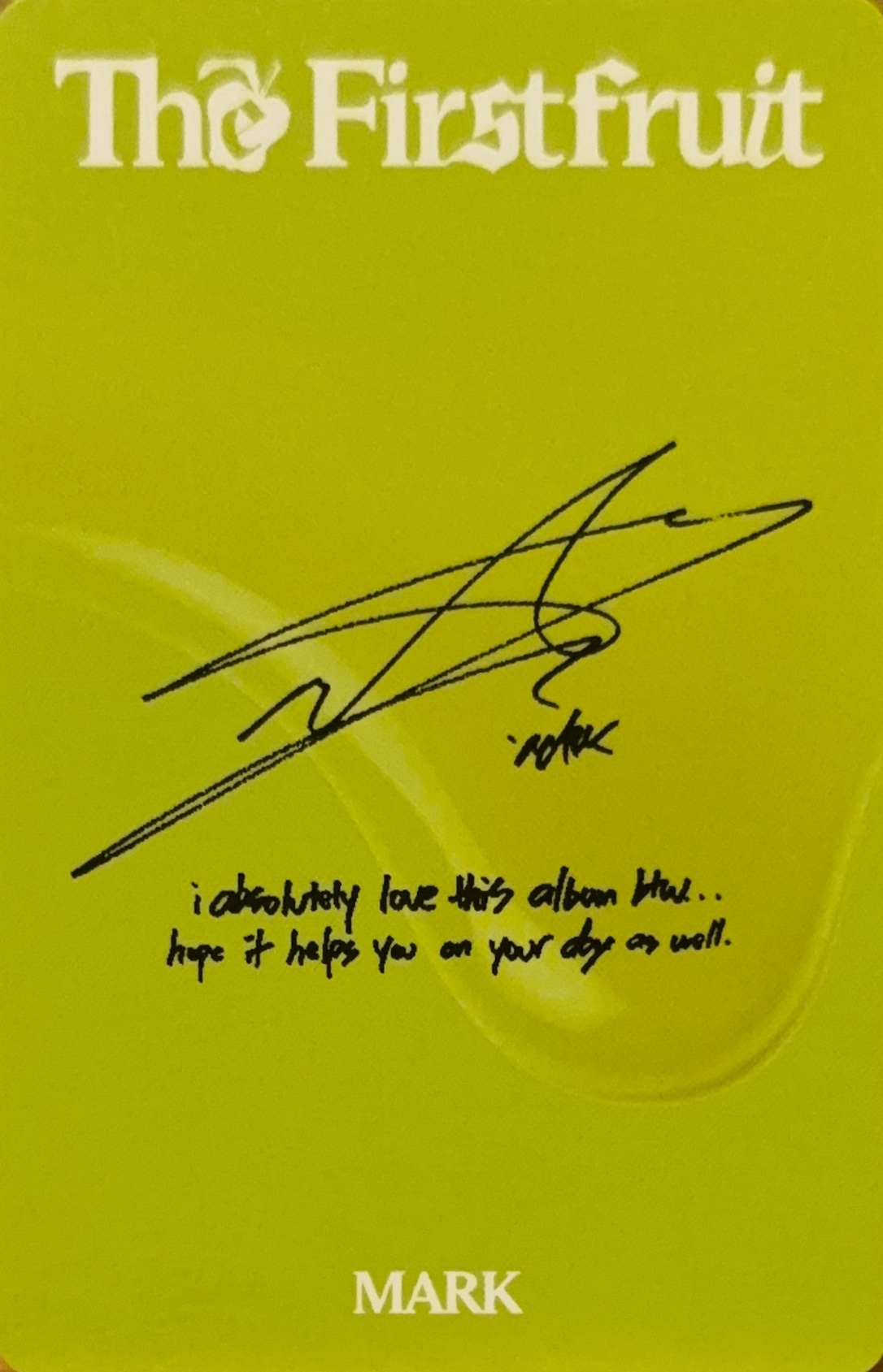 Mark Mark photocard back side - Photocard