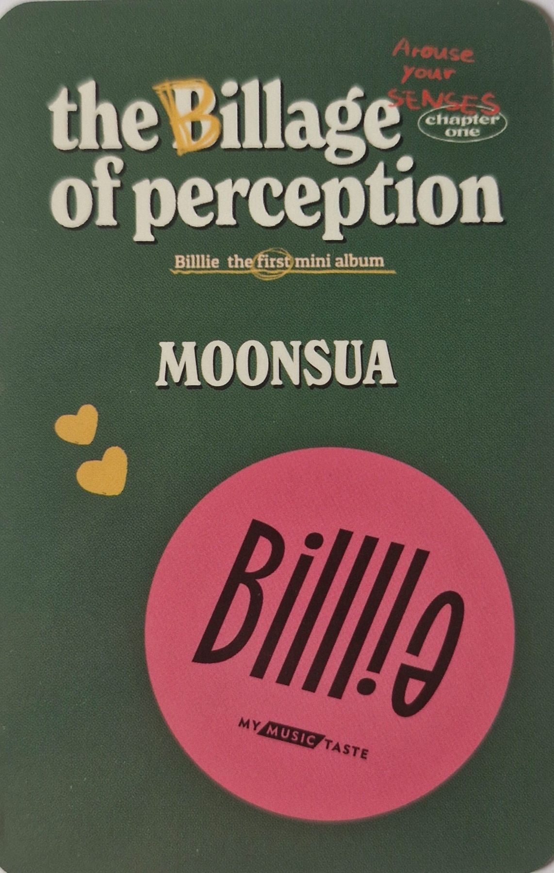Moon Sua Billlie photocard back side - Benefit