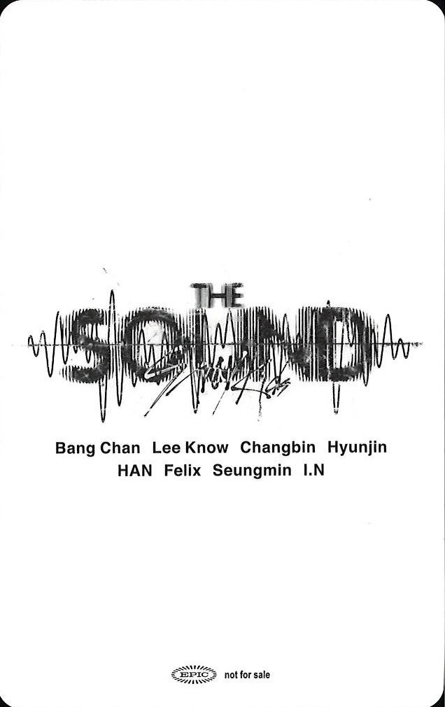 I.N & Lee Know Stray Kids photocard back side - Preorder Unit Benefit