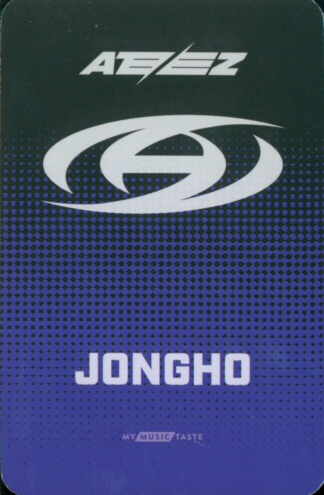 Jongho ATEEZ photocard back side - 1:1 Online Benefit