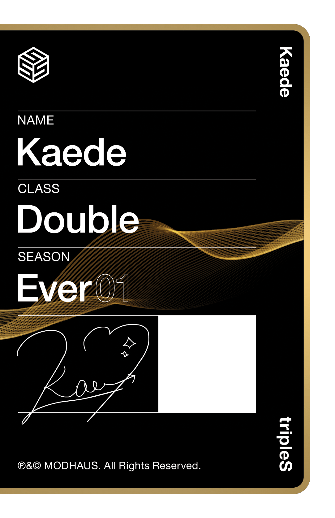 Kaede tripleS photocard back side - Double Class Objekt
