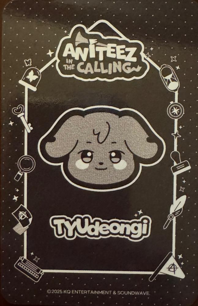 Yunho ATEEZ photocard back side - The CALLING ANITEEZ Plush Keyring