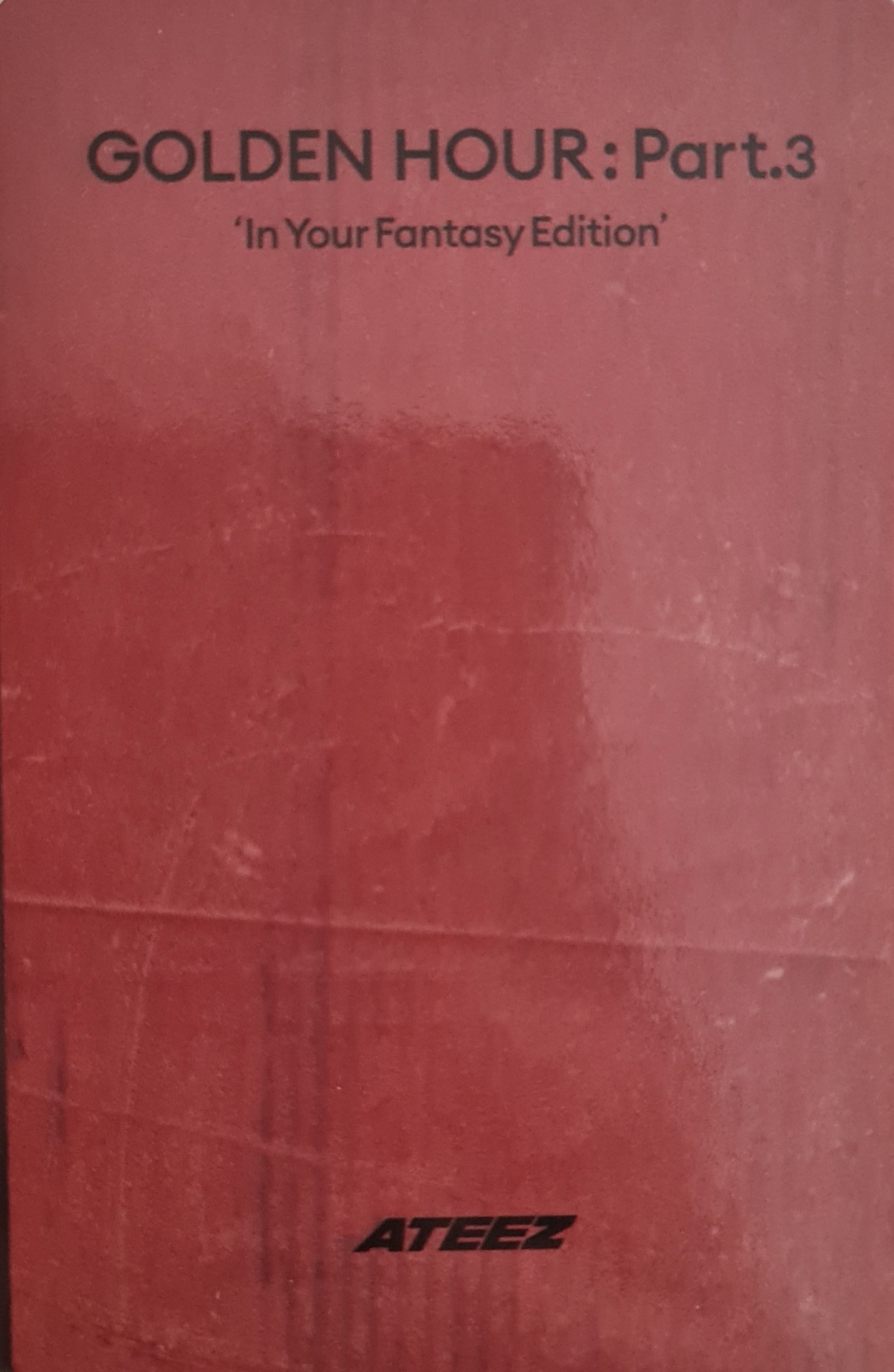 Jongho ATEEZ photocard back side - Limited 4 Ver.