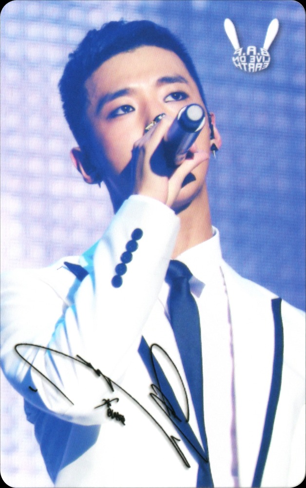 Yongguk B.A.P photocard back side - Japan Press Clear Card Set
