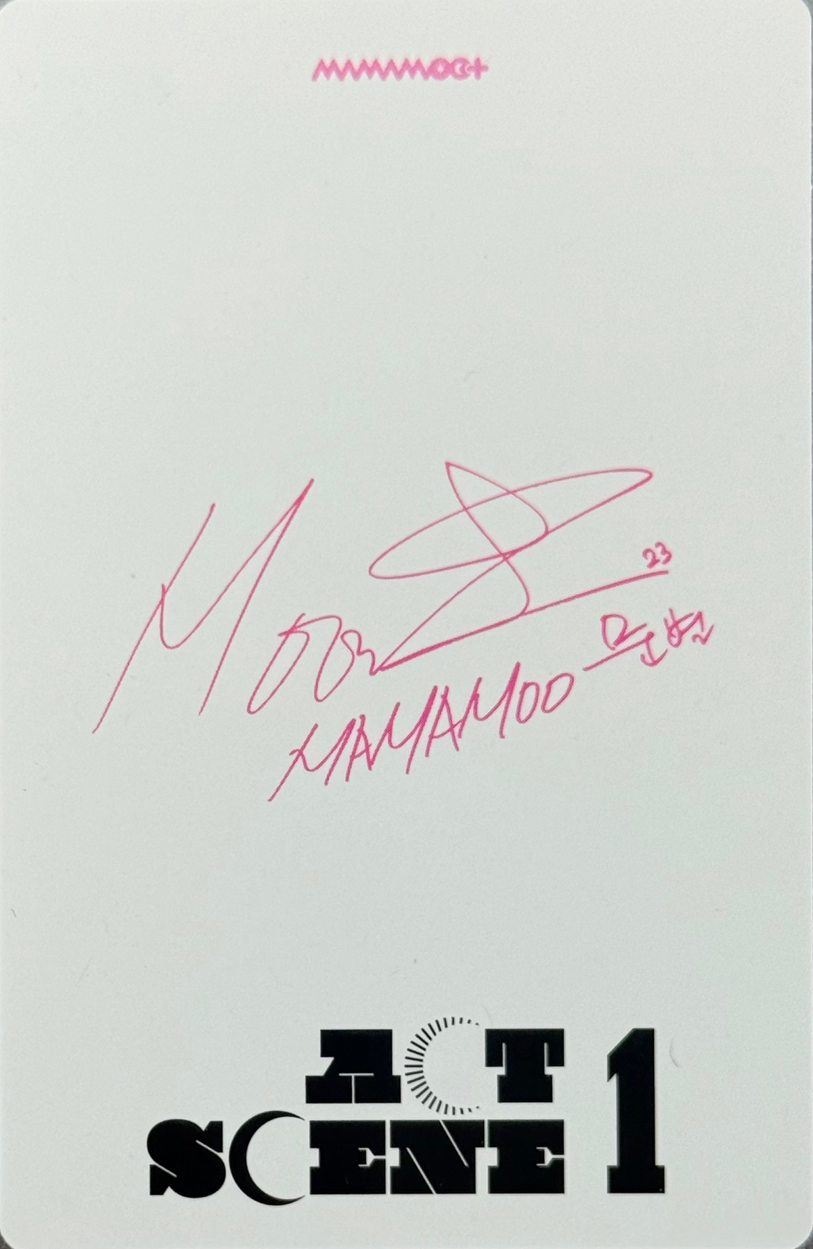 Moonbyul MAMAMOO+ photocard back side - Photocard
