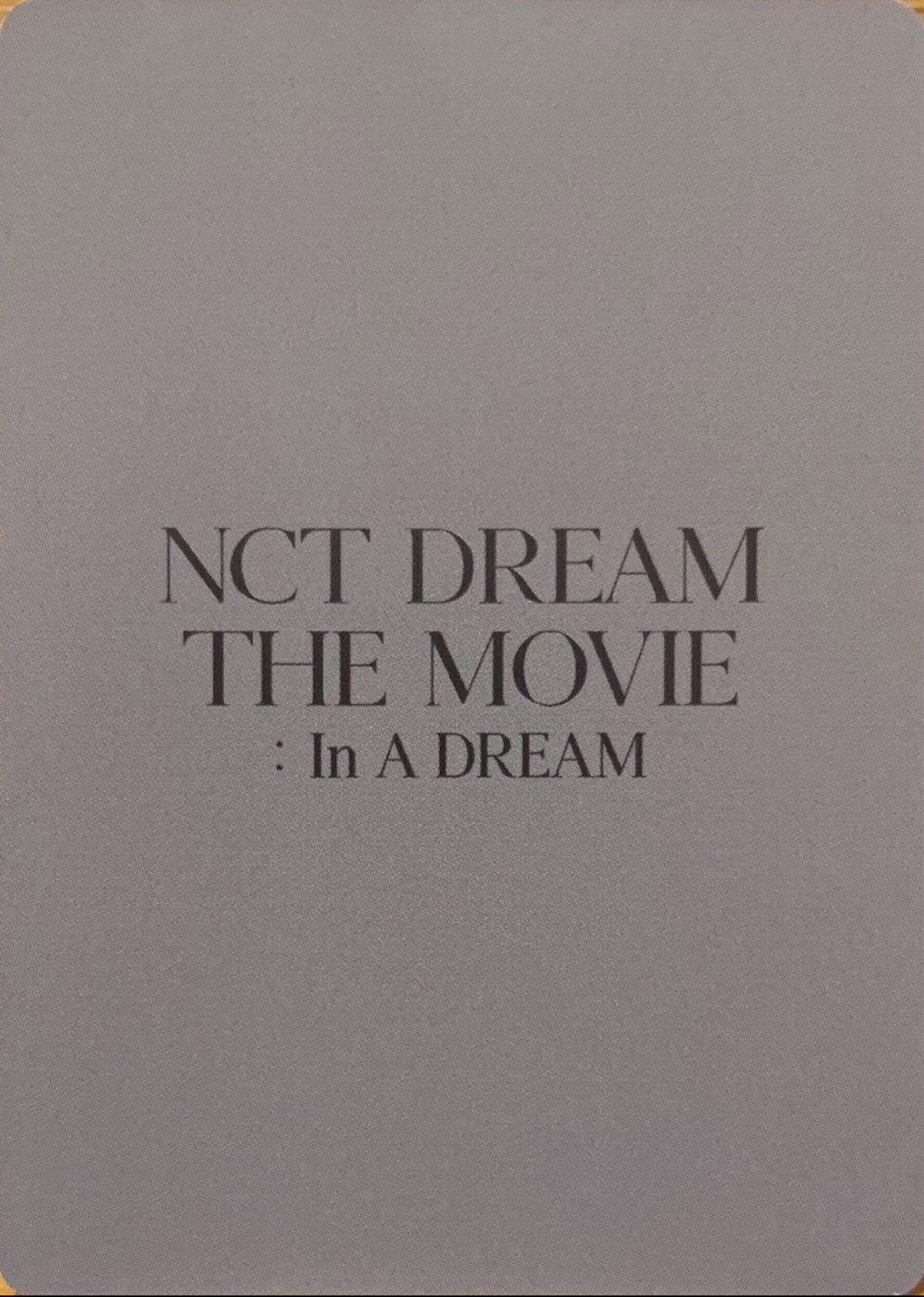 Jisung NCT DREAM photocard back side - Advance Ticket Purchase Benefit (Japan)