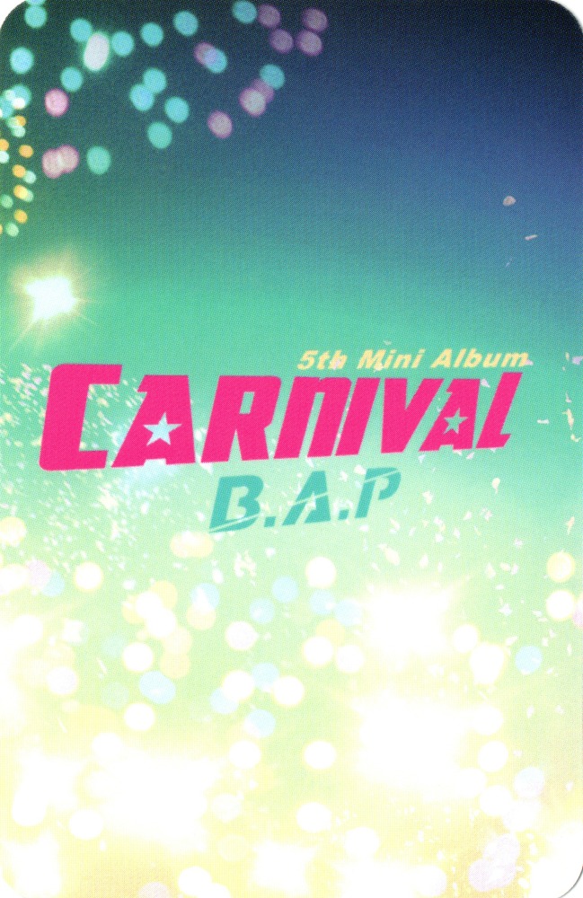 Jongup B.A.P photocard back side - Photocard