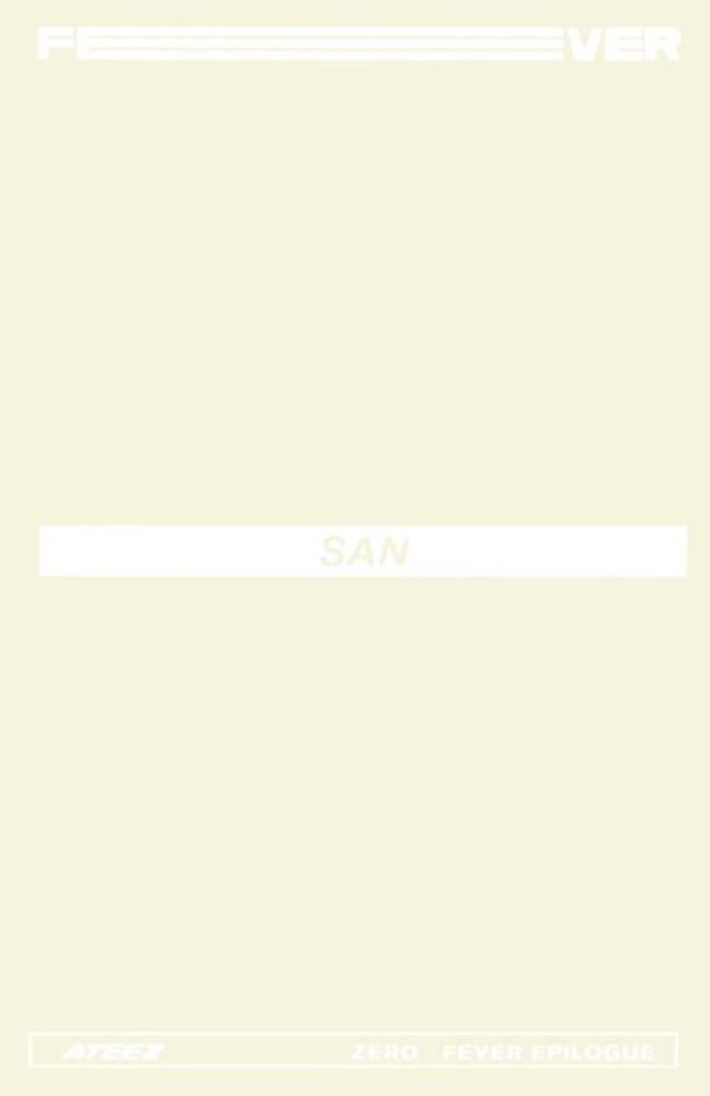 San ATEEZ photocard back side - Limited Photocards