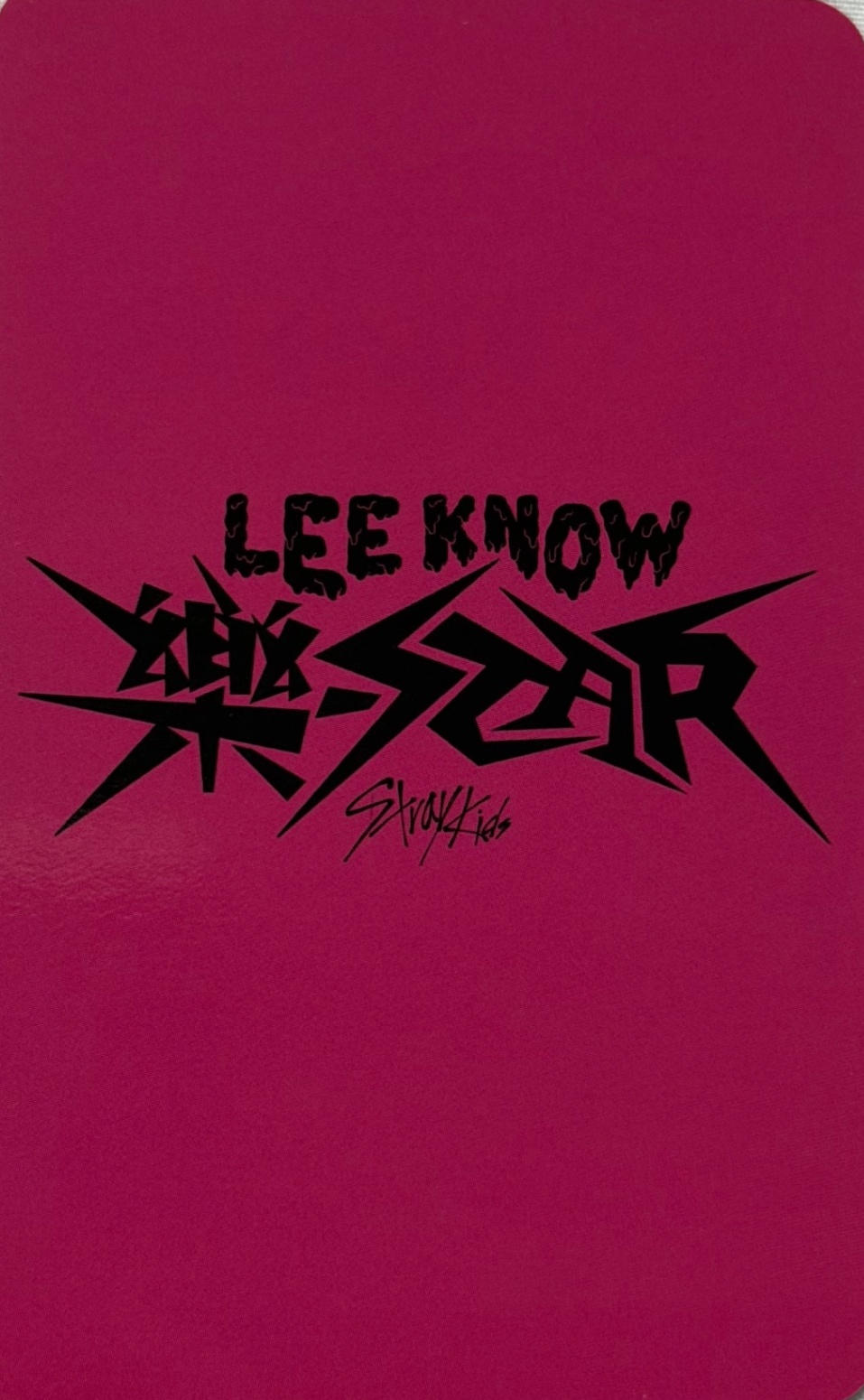 Lee Know Stray Kids photocard back side - Preorder