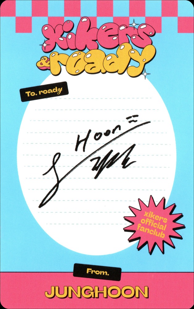 Junghoon xikers photocard back side - Photocard Set