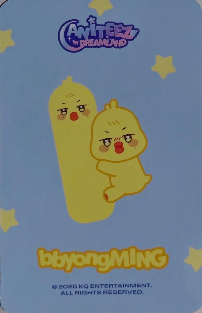 Mingi ATEEZ photocard back side - Mini Body Pillow