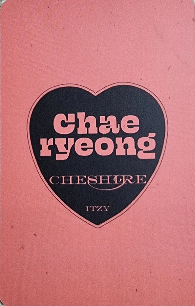 Chaeryeong ITZY photocard back side - Photocard