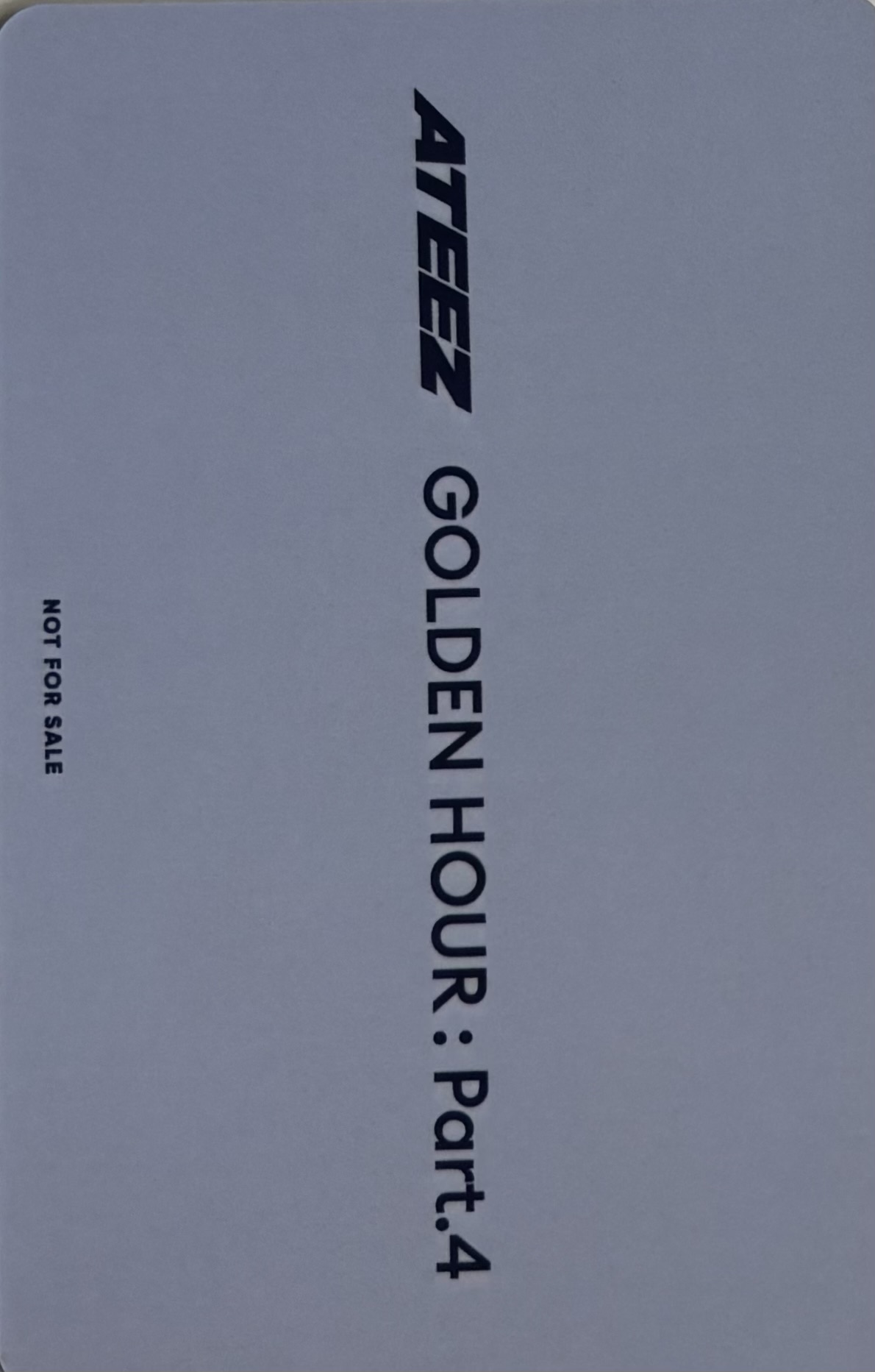 Yunho ATEEZ photocard back side - Preorder