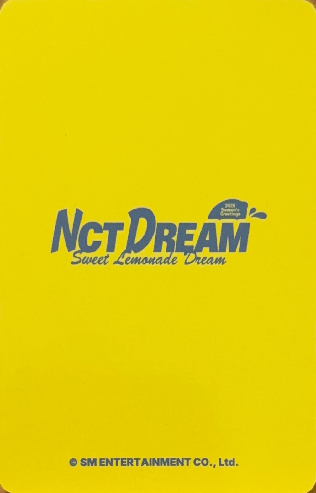 Jisung NCT DREAM photocard back side - MD Trading Card A