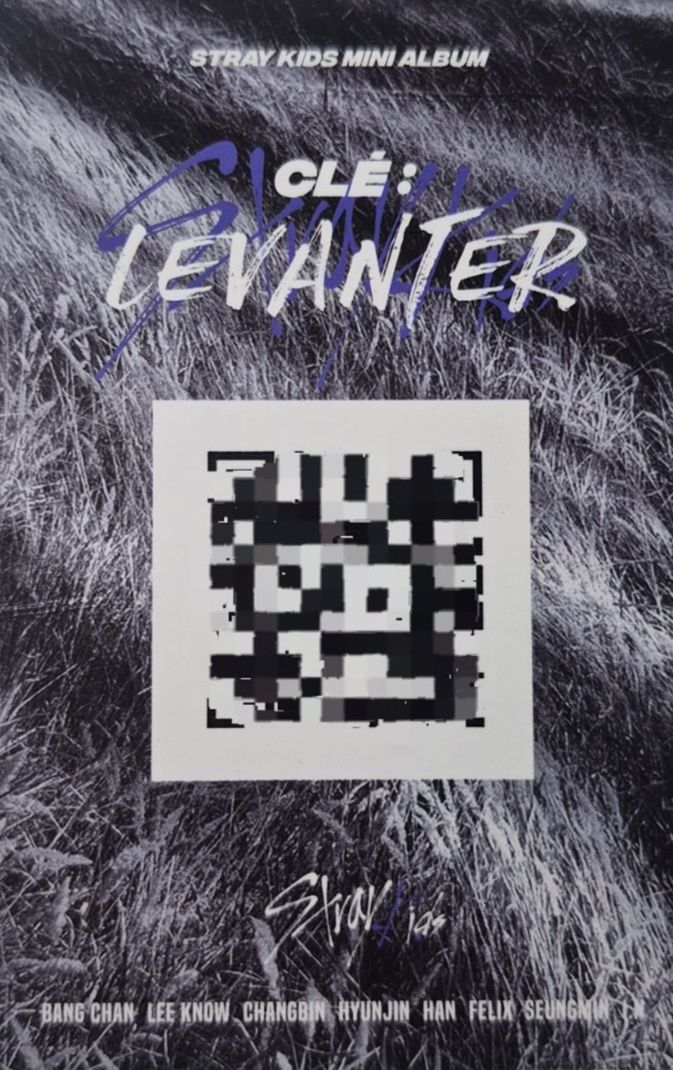 Felix Stray Kids photocard back side - QR Photocards