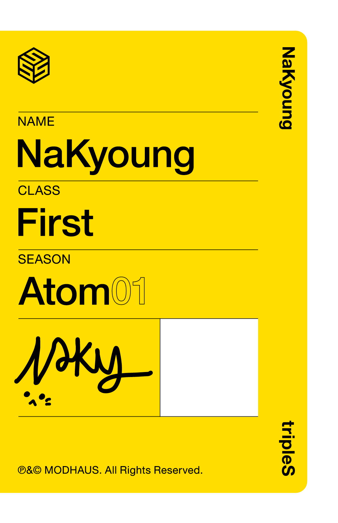 Nakyoung tripleS photocard back side - Objekt - 2nd Edition