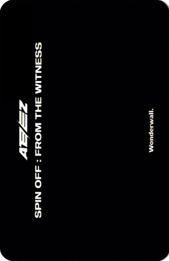 Yunho ATEEZ photocard back side - Preorder Benefit
