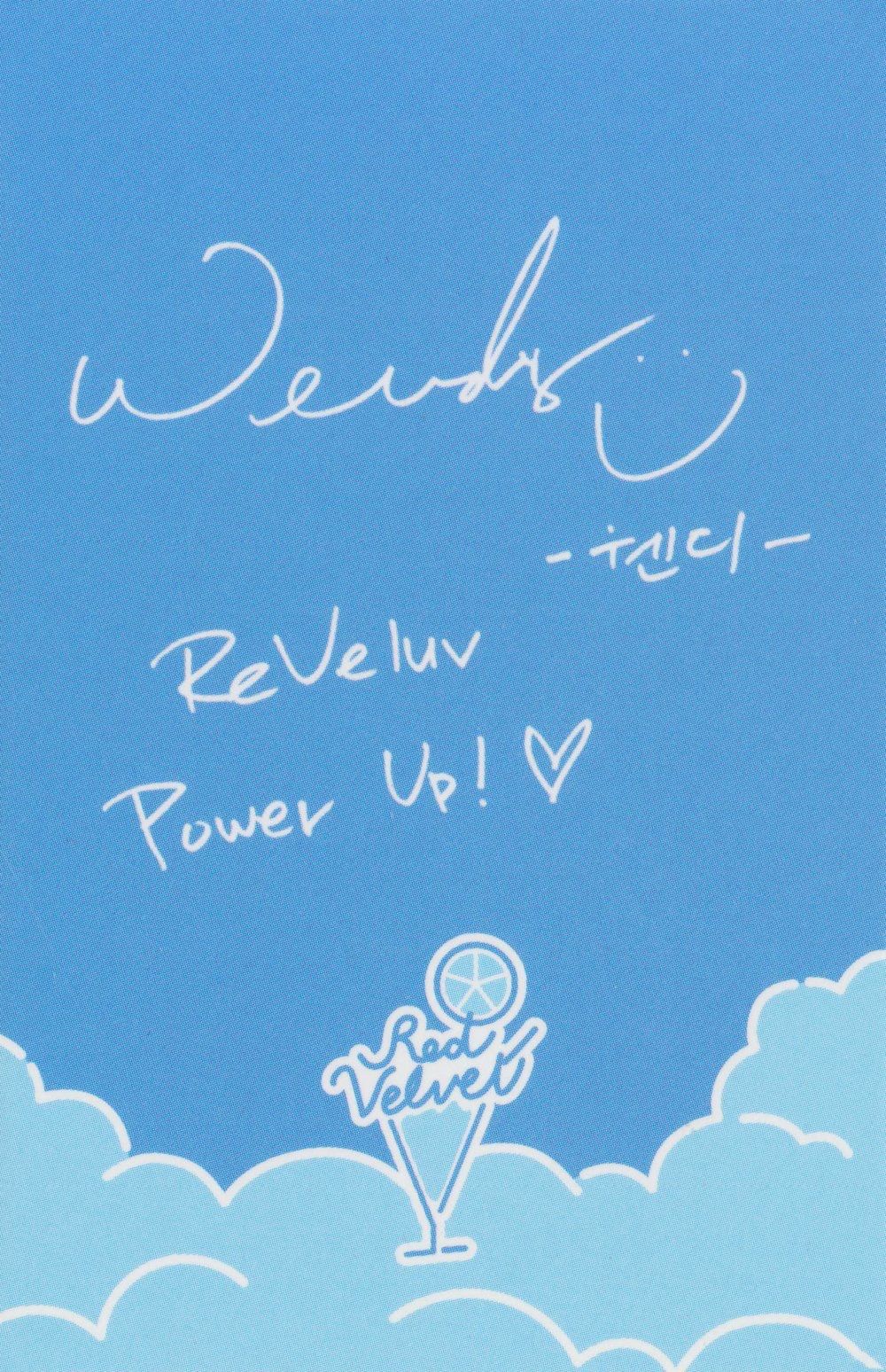 Wendy Red Velvet photocard back side - Random Cards