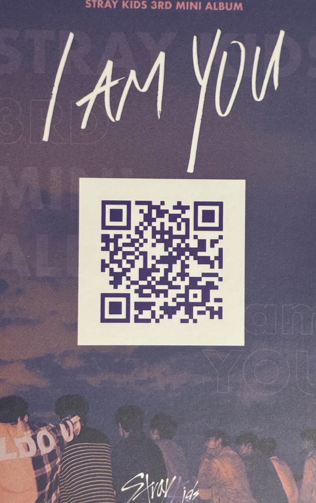 Changbin Stray Kids photocard back side - QR Photocard A ver.