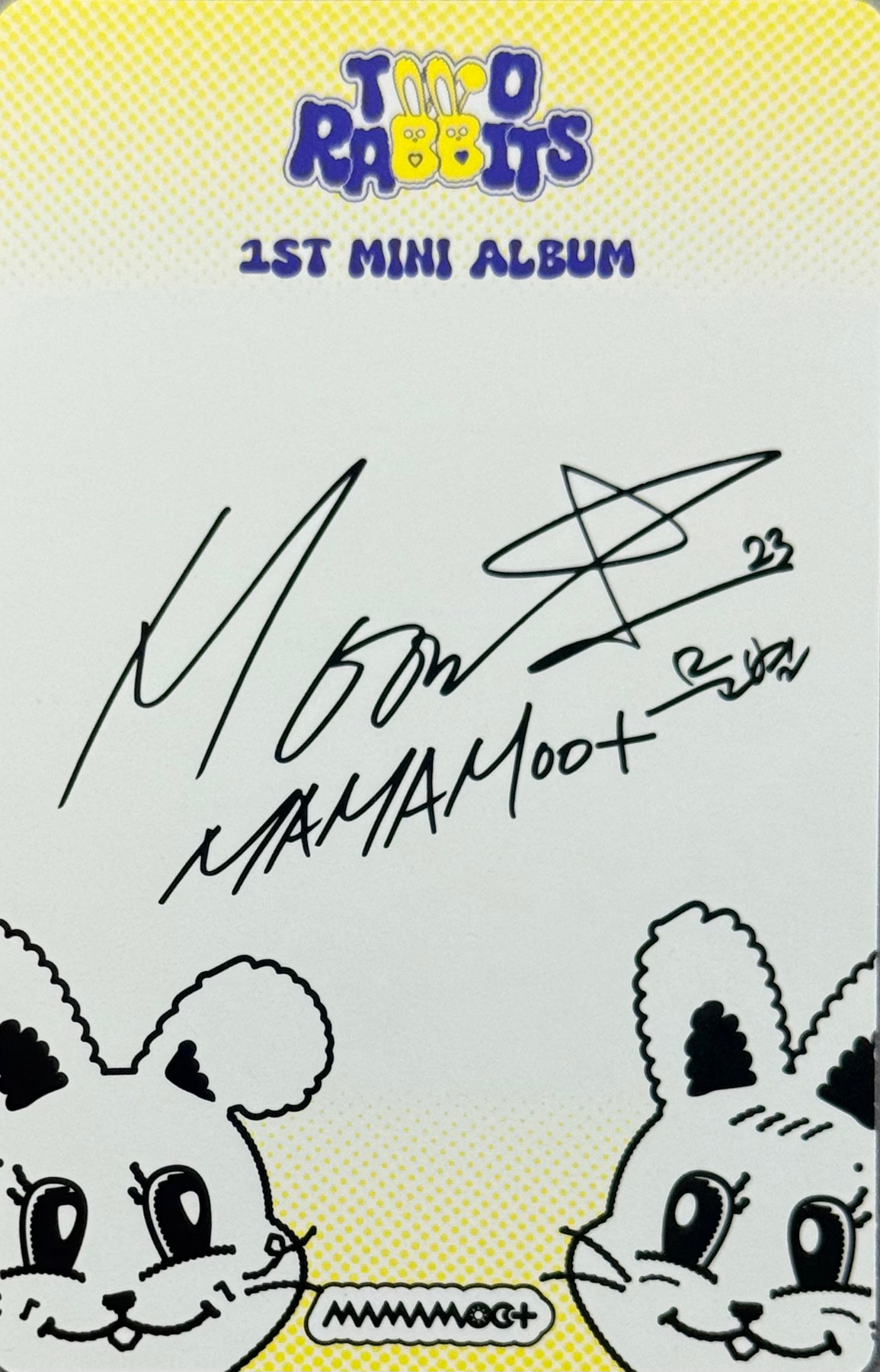 Moonbyul MAMAMOO+ photocard back side - Photocard